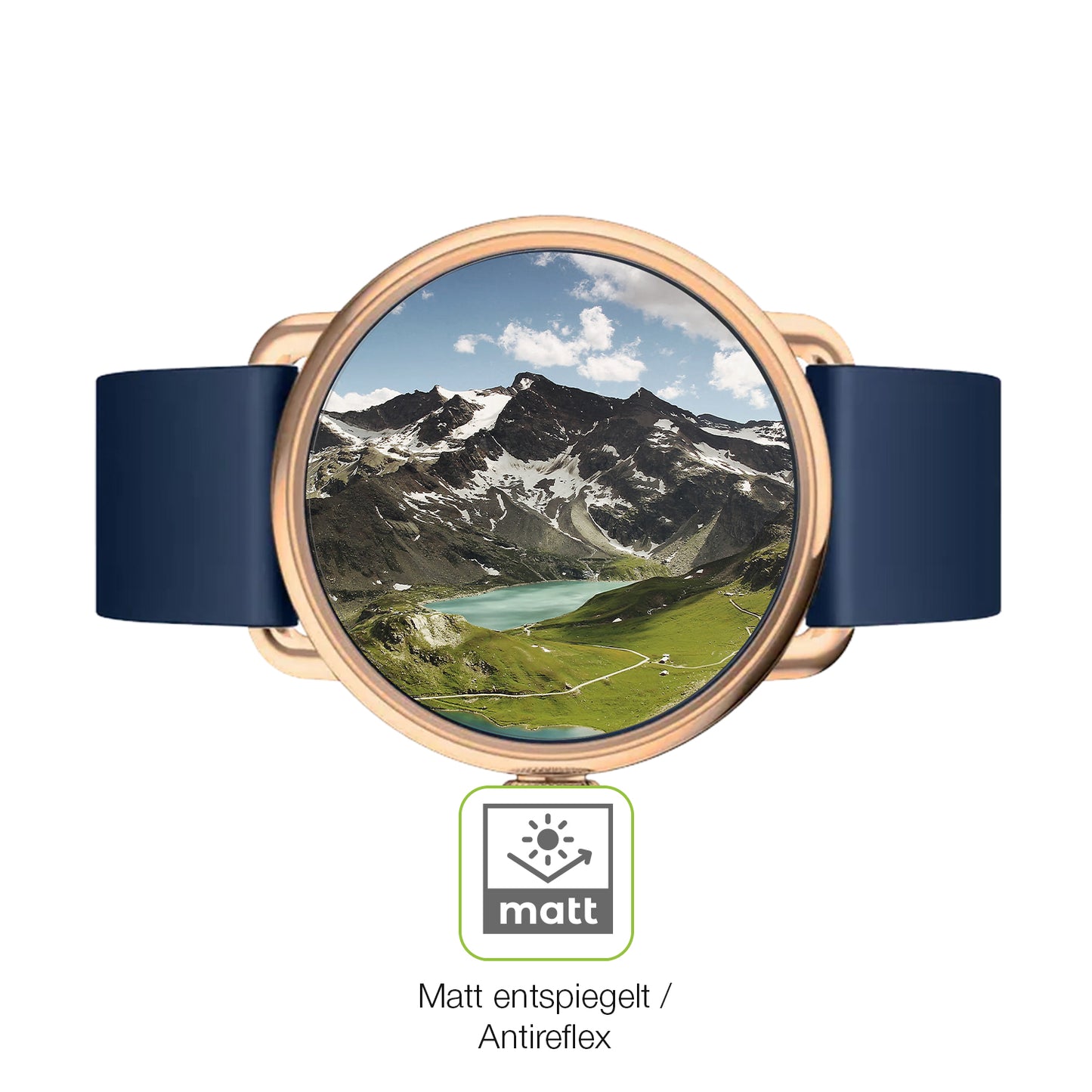 2x Full Cover Schutzfolie matt für Withings Scanwatch 2 42mm