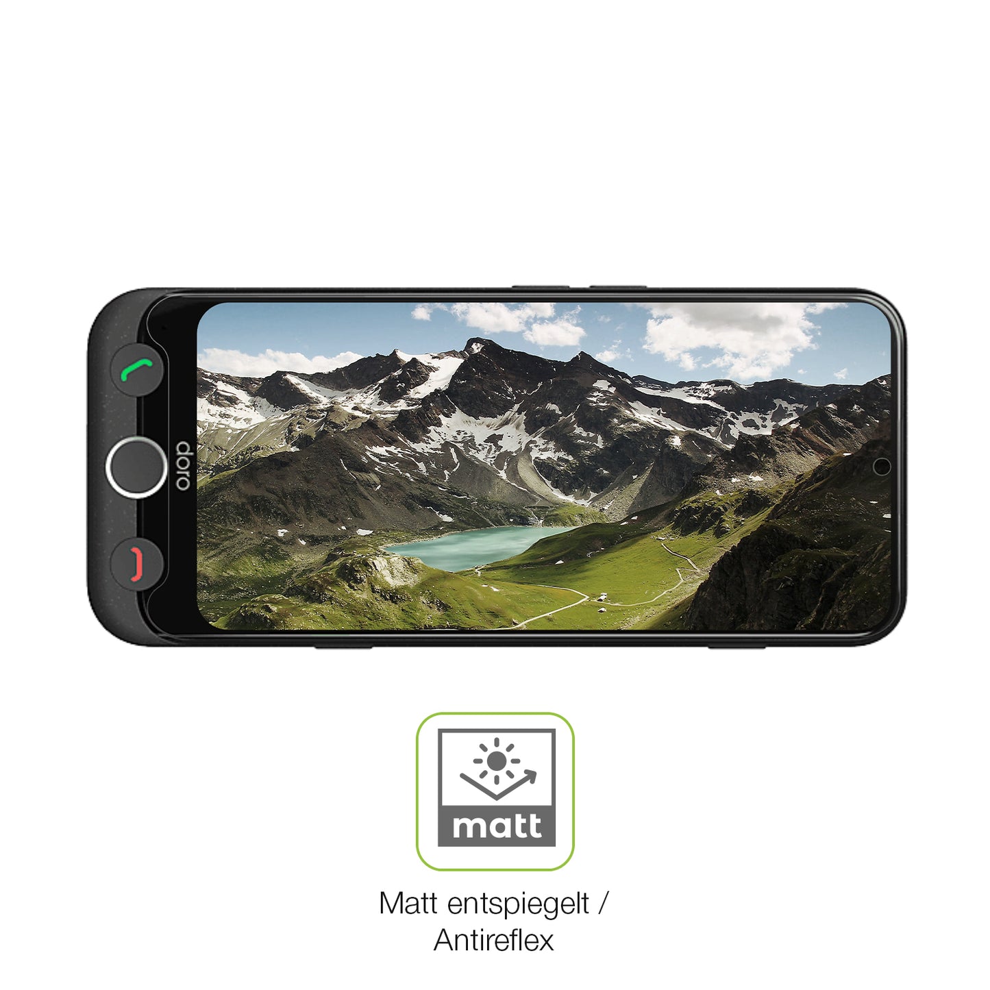 2x Full Cover Schutzfolie matt für Doro Aurora A10