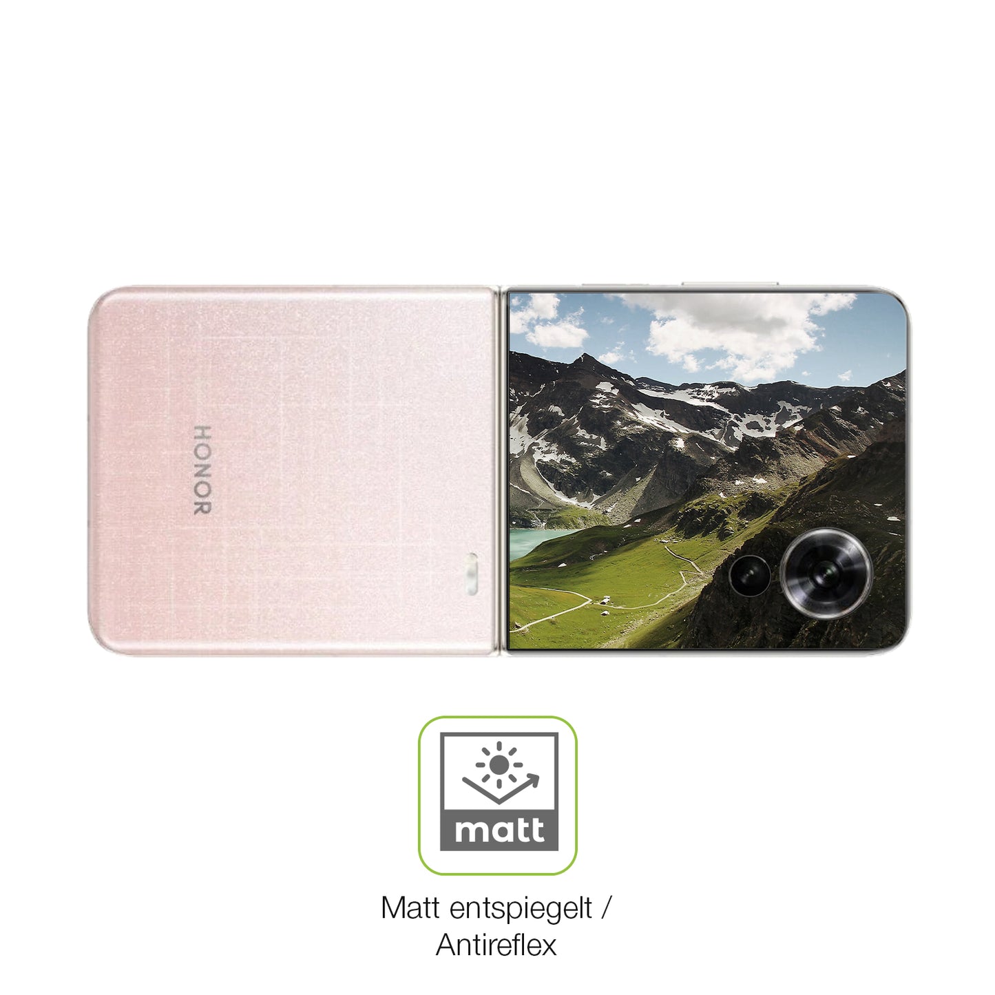 2x Full Cover Schutzfolie matt für Honor Magic V Flip2 Aussenseite
