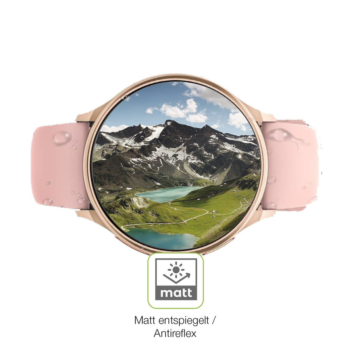 2x Full Cover matte Film for Aimiuvei Smartwatch 1.27 Zoll Screen Protector