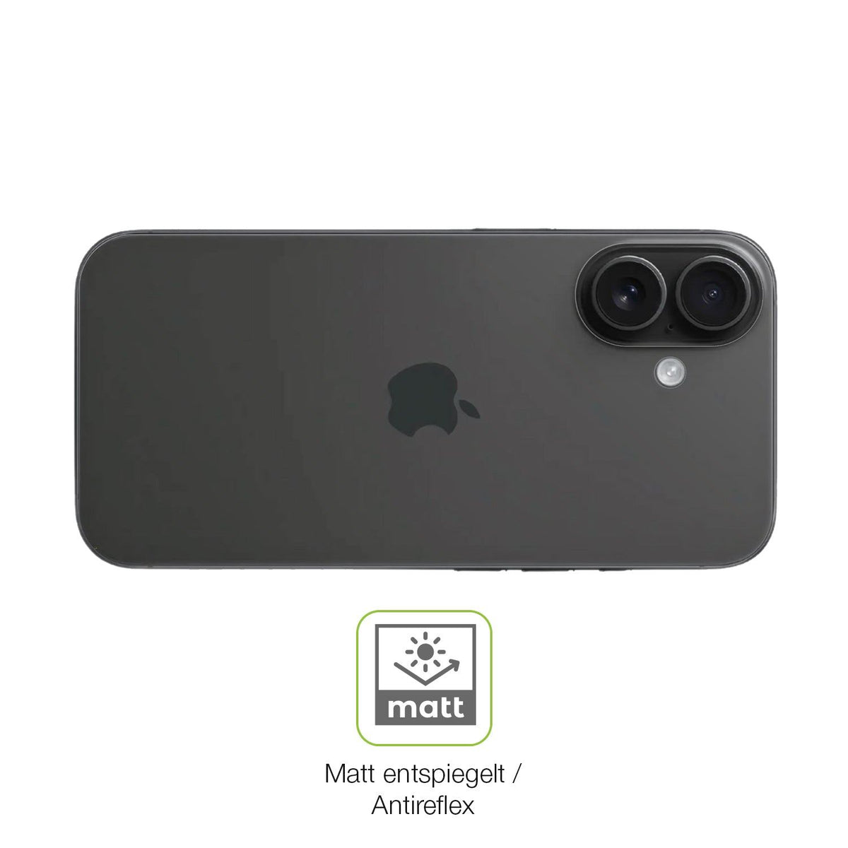 2x Full Cover matte Film for Apple iPhone 16 Rückseite Screen Protector