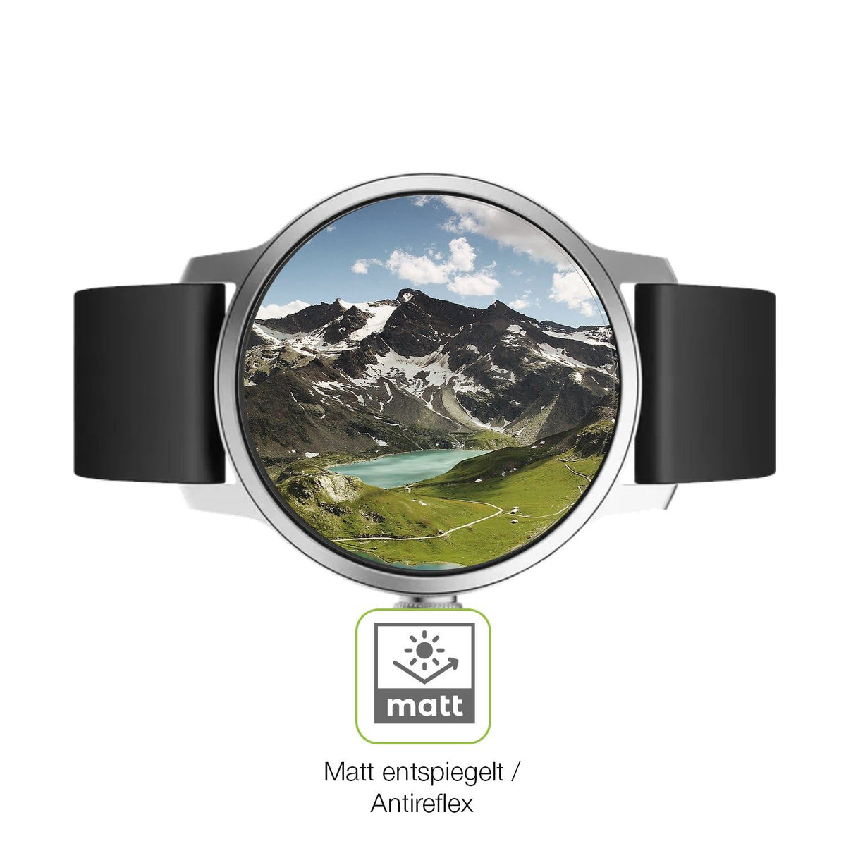 2x Full Cover matte Film for Withings Scanwatch 42mm Gen. 1 Screen Protector
