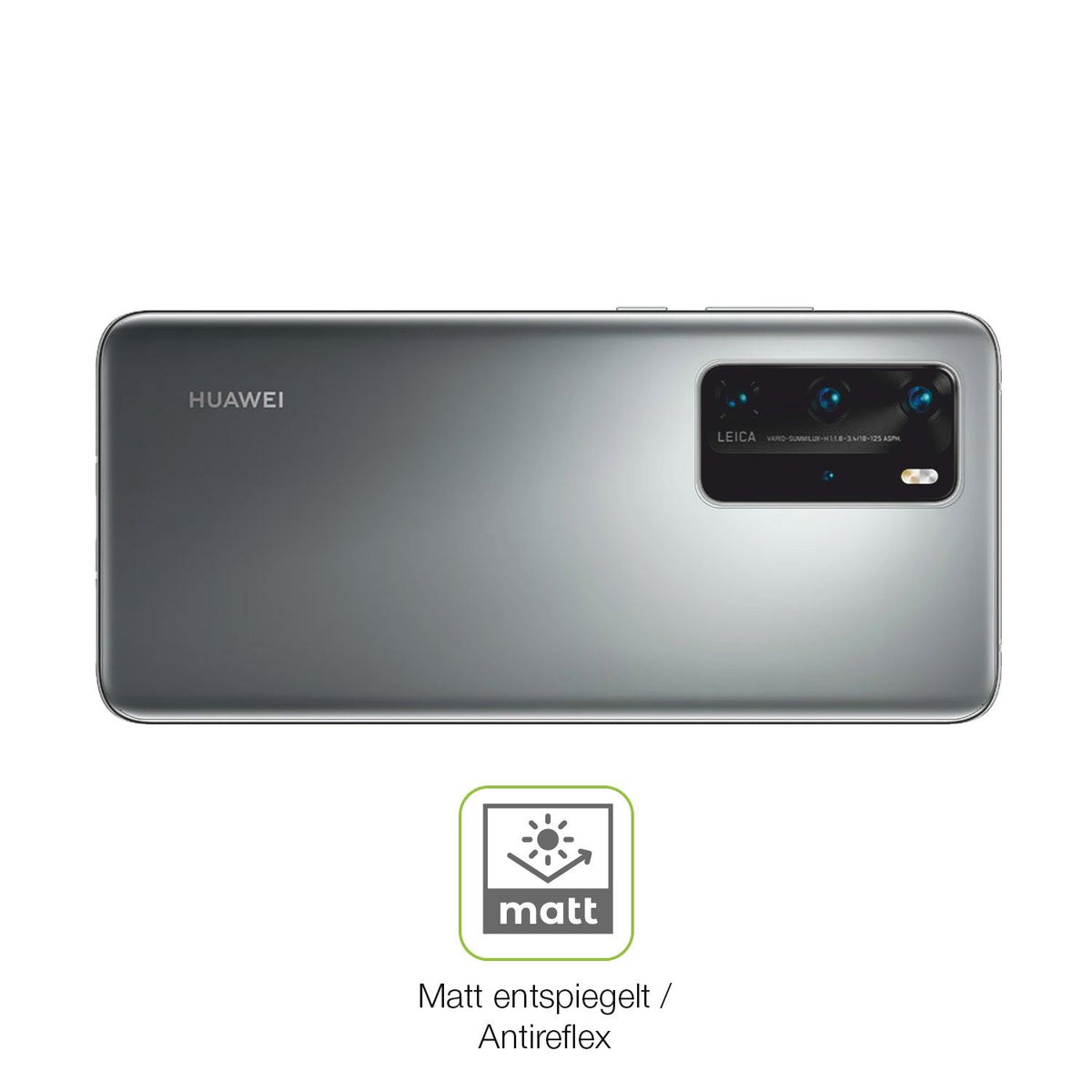 2x Full Cover matte Film for Huawei P40 Pro Rückseite Screen Protector