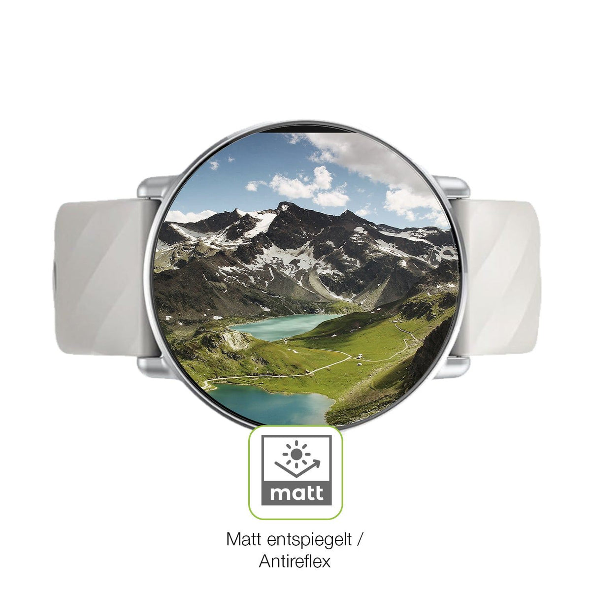 2x Full Cover matte Film for Miecgth Smartwatch 1.39 Zoll Screen Protector