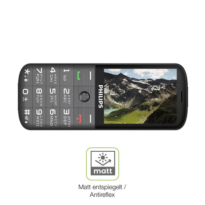 2x Full Cover matte Film for Philips Xenium E227 Screen Protector Anti-Shock