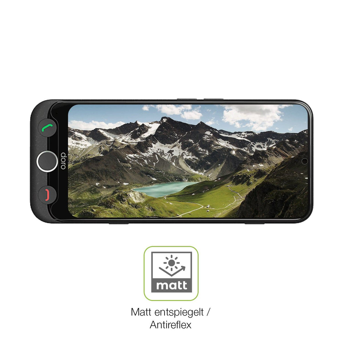 2x Full Cover matte Film for Doro Aurora A10 Screen Protector Anti-Shock