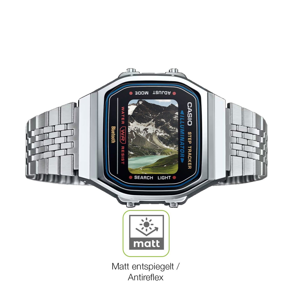 2x Full Cover matte Film for Casio Iconic ABL-100WE-1A Screen Protector
