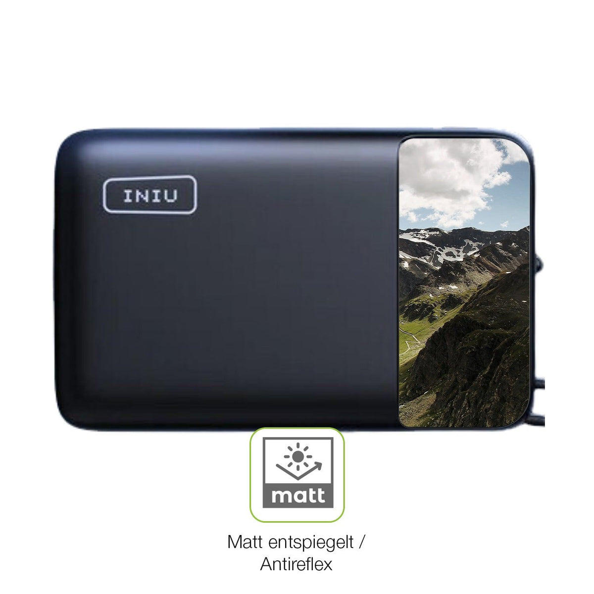 2x Full Cover matte Film for INIU Carry P51-E2 Screen Protector Anti-Shock