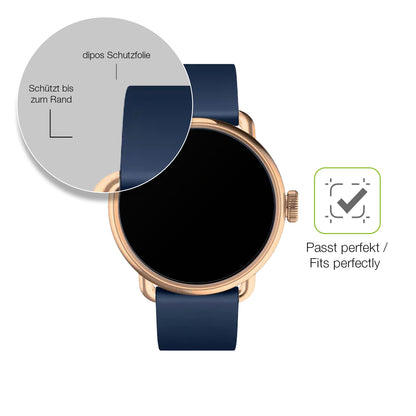2x Full Cover Schutzfolie matt für Withings Scanwatch 2 42mm