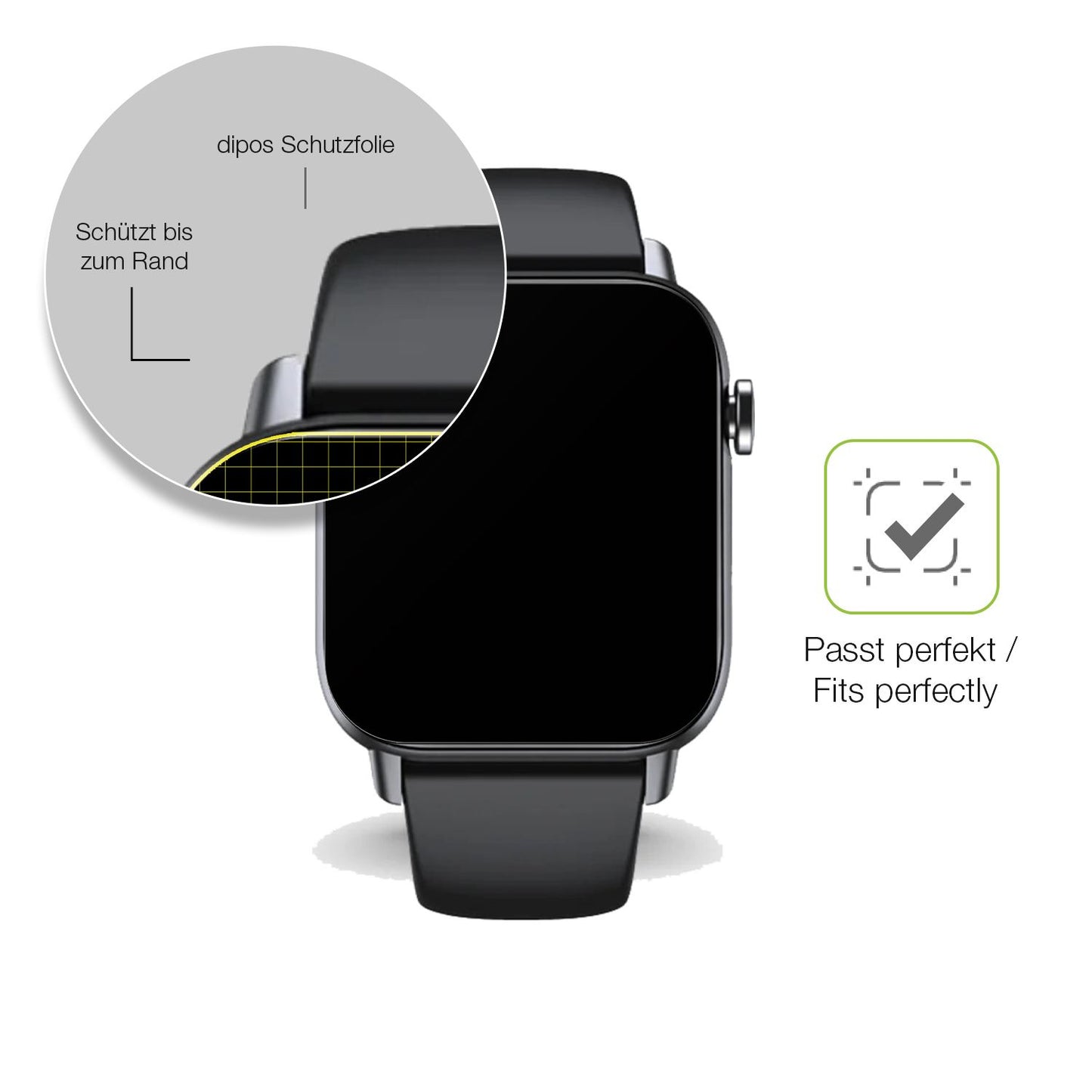 2x Full Cover matte Film for Gard Pro Health Smartwatch 2+ Screen Protector