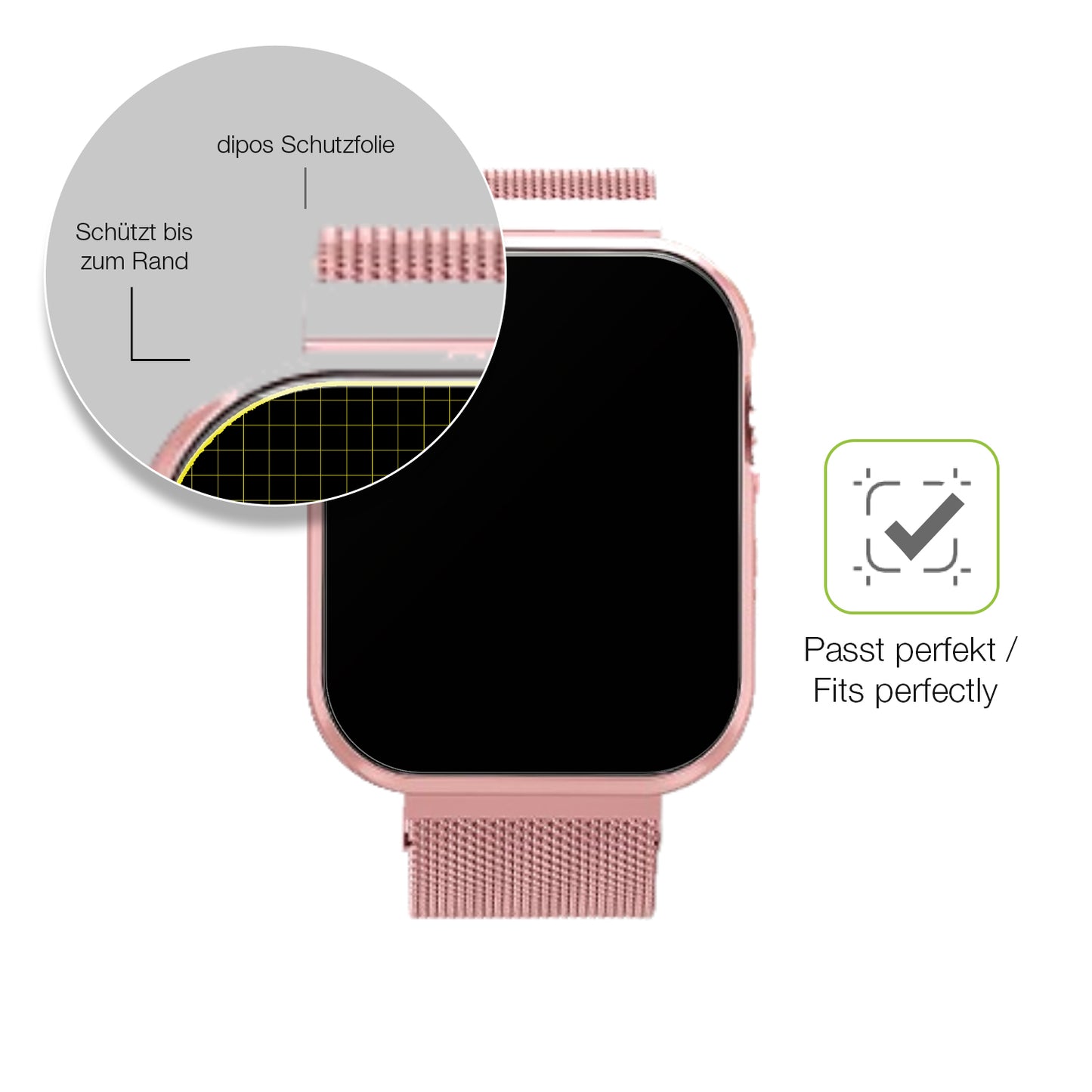 2x Full Cover Schutzfolie matt für Banlvs Smartwatch 1.83 Zoll