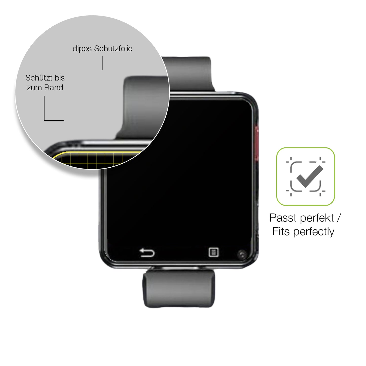 2x Full Cover Schutzfolie matt für AIEK 4G Smartwatch 2.64 Zoll