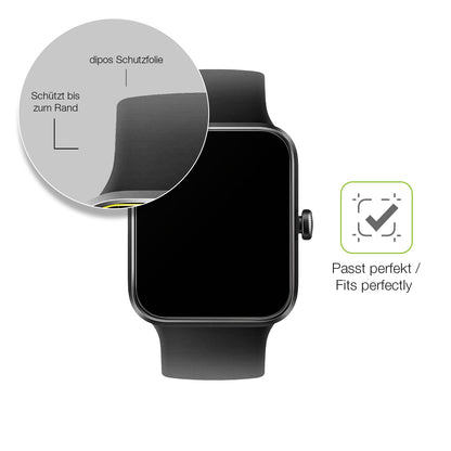 2x Full Cover Schutzfolie matt für Vagary by Citizien Smartwatch 1,5 Zoll