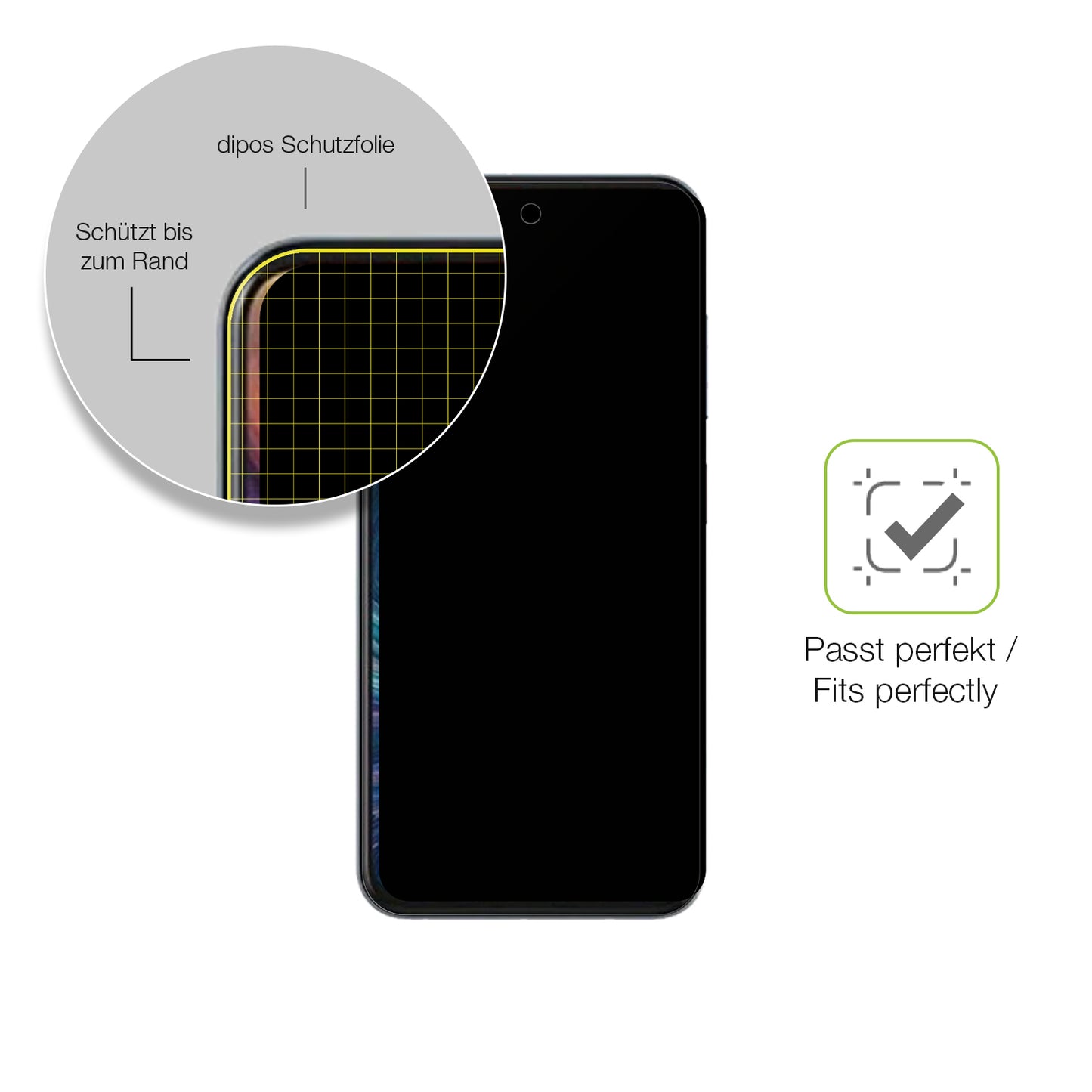 2x Full Cover Schutzfolie matt für ZTE Axon 70