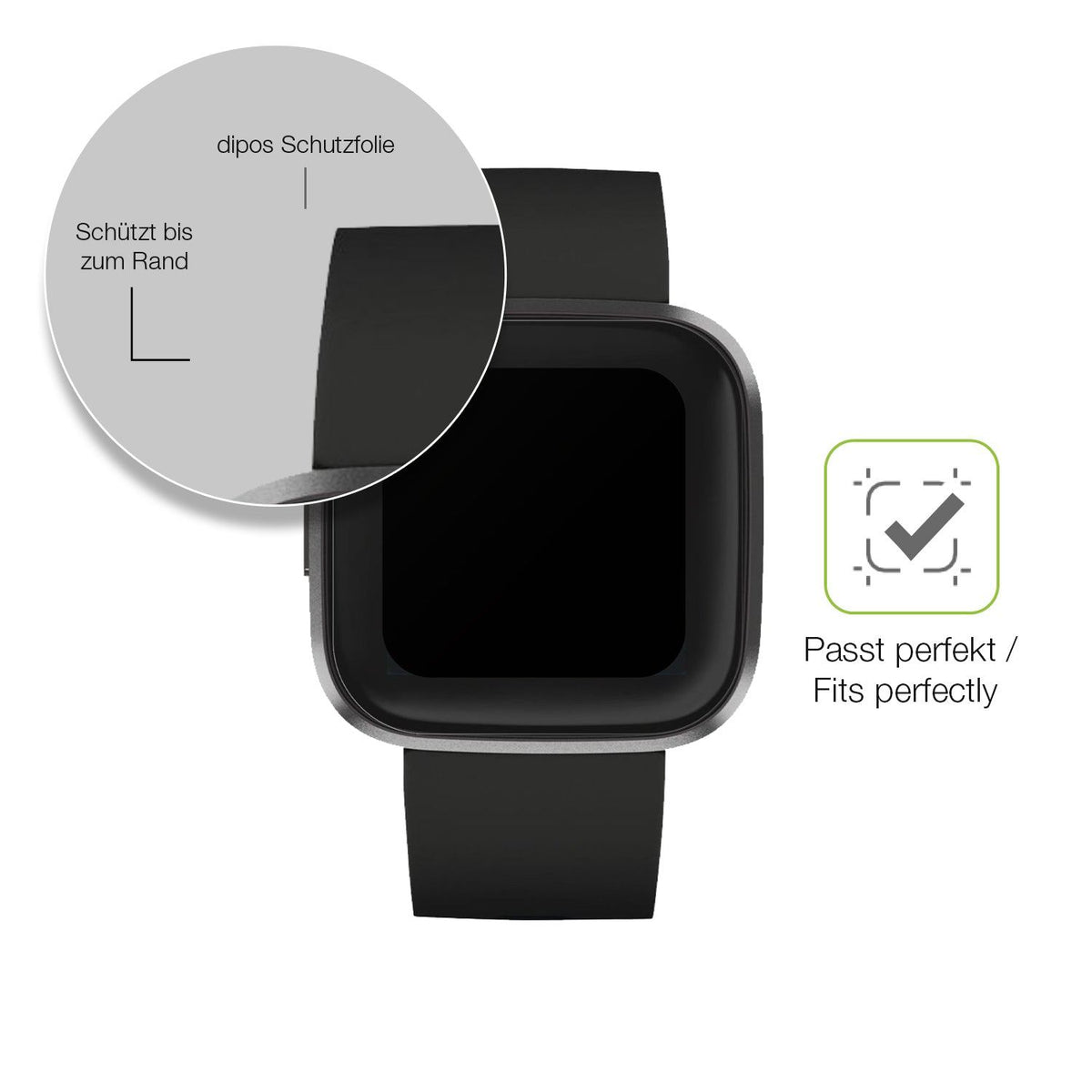 dipos FLEX 2x Matte Screen Protector for Fitbit Versa 2