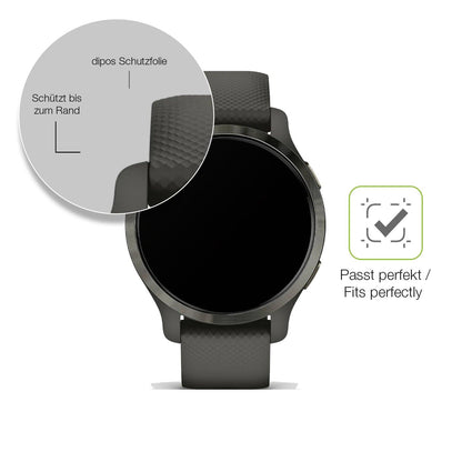 2x Full Cover matte Film for Garmin Venu 2s Screen Protector Anti-Shock