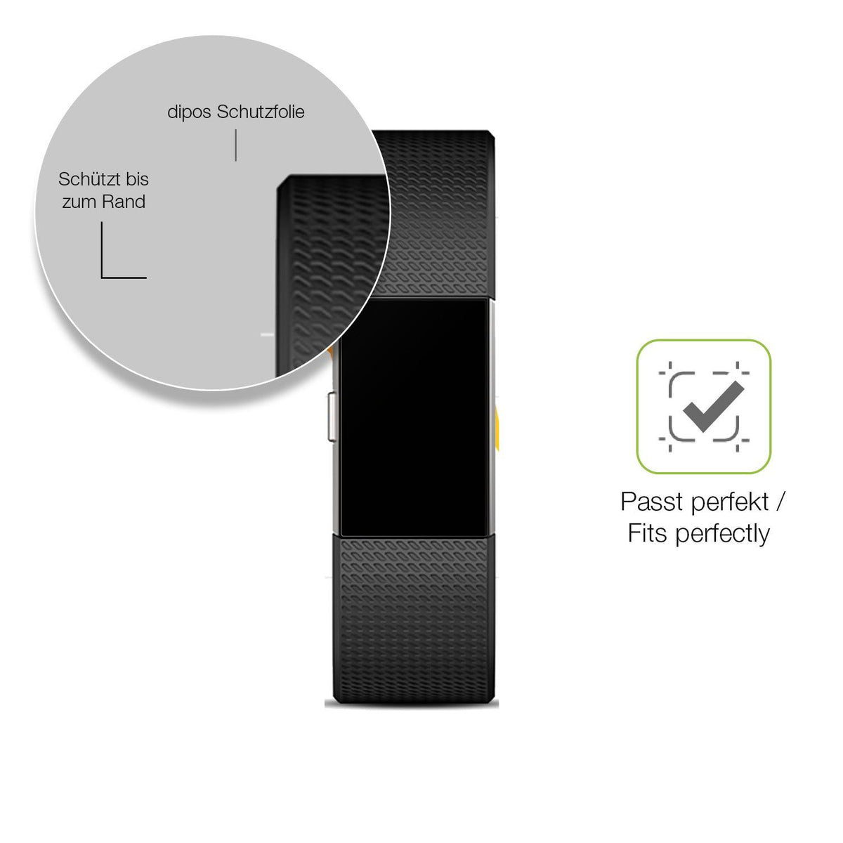 2x Full Cover matte Film for Fitbit Charge 2 Screen Protector Anti-Shock
