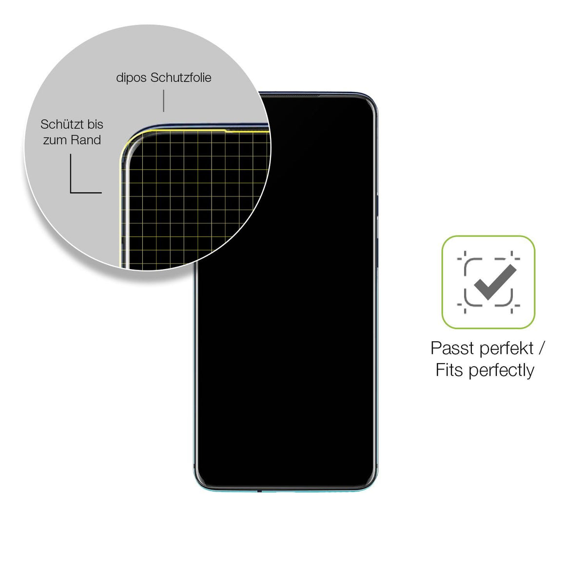 2x Full Cover matte Film for OnePlus 7T Pro Screen Protector Anti-Shock