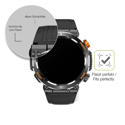 2x Full Cover matte Film for MEGALITH K52 Fitness Tracker Screen Protector