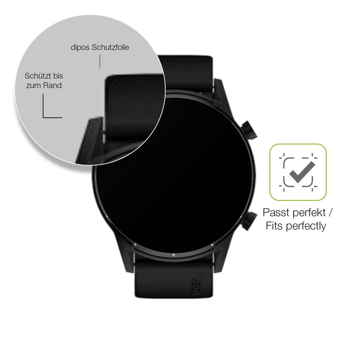 2x Full Cover matte Film for Tecno Watch Pro 2 Screen Protector Anti-Shock
