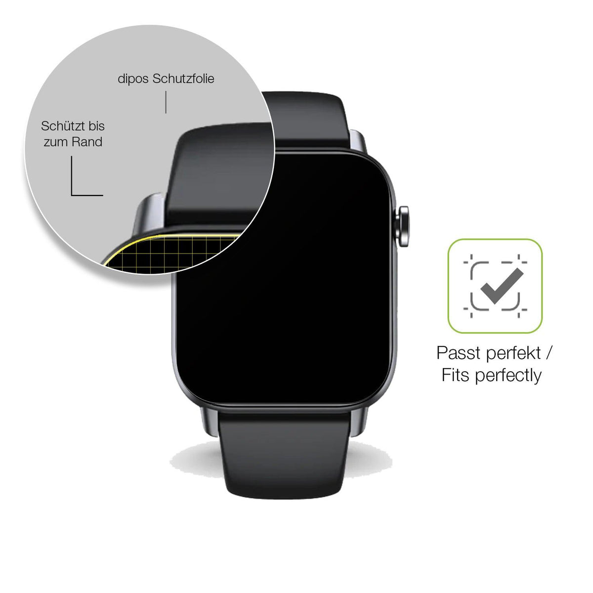 2x Full Cover matte Film for Gard Pro Health Smartwatch 2+ Screen Protector