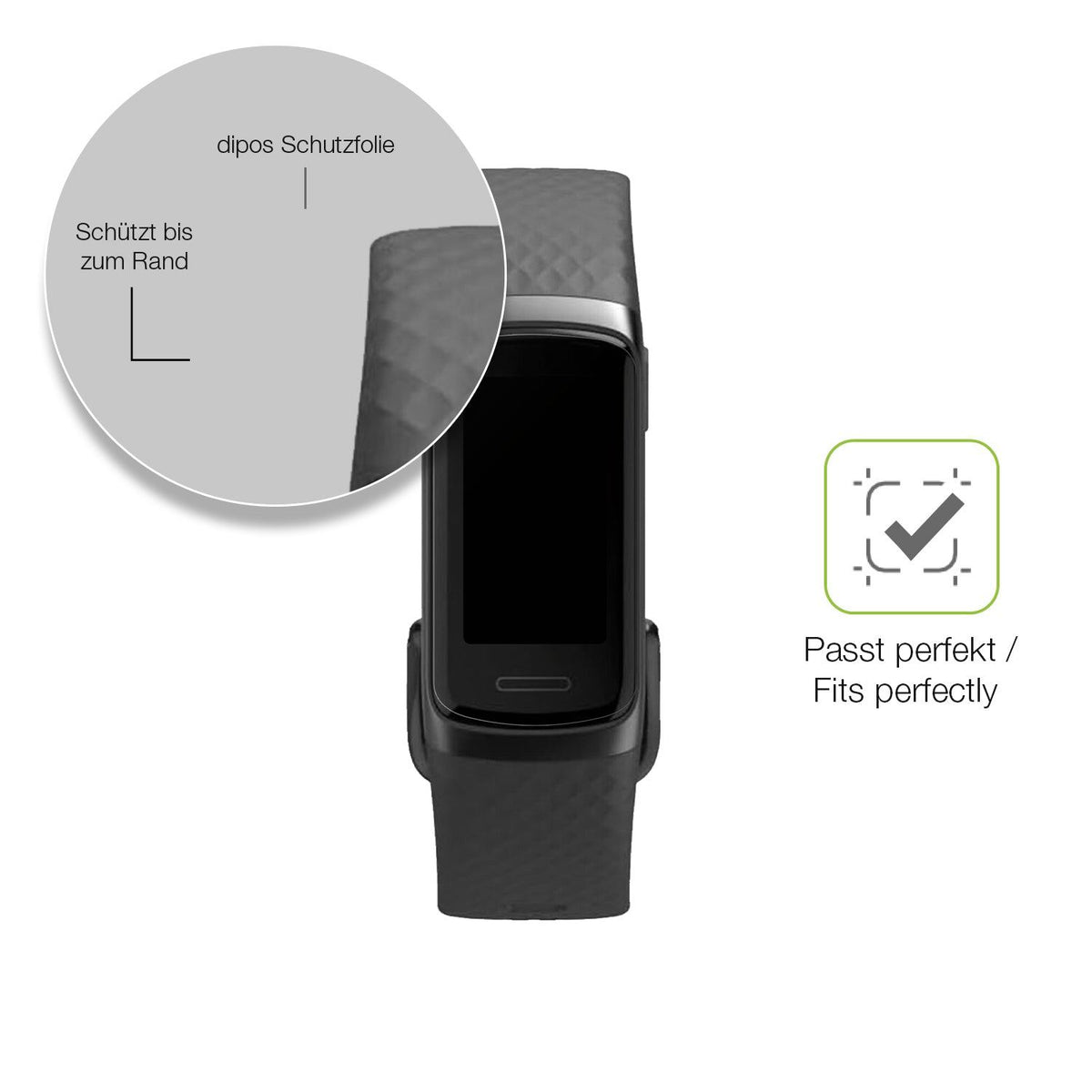 2x Full Cover matte Film for Hama 3910 Smartwatch Screen Protector Anti-Shock