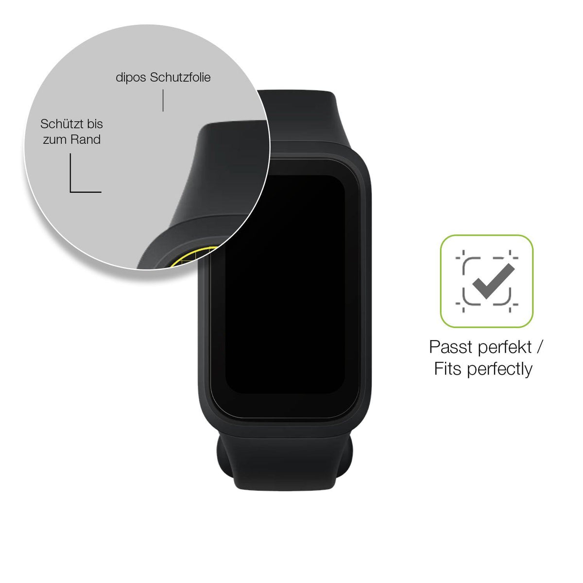 2x Full Cover matte Film for Xiaomi Smart Band 9 Active Screen Protector