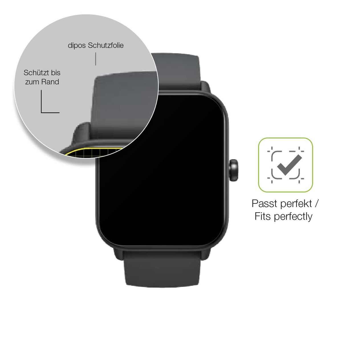 2x Full Cover matte Film for Fitpolo IDW19 Smartwatch Screen Protector