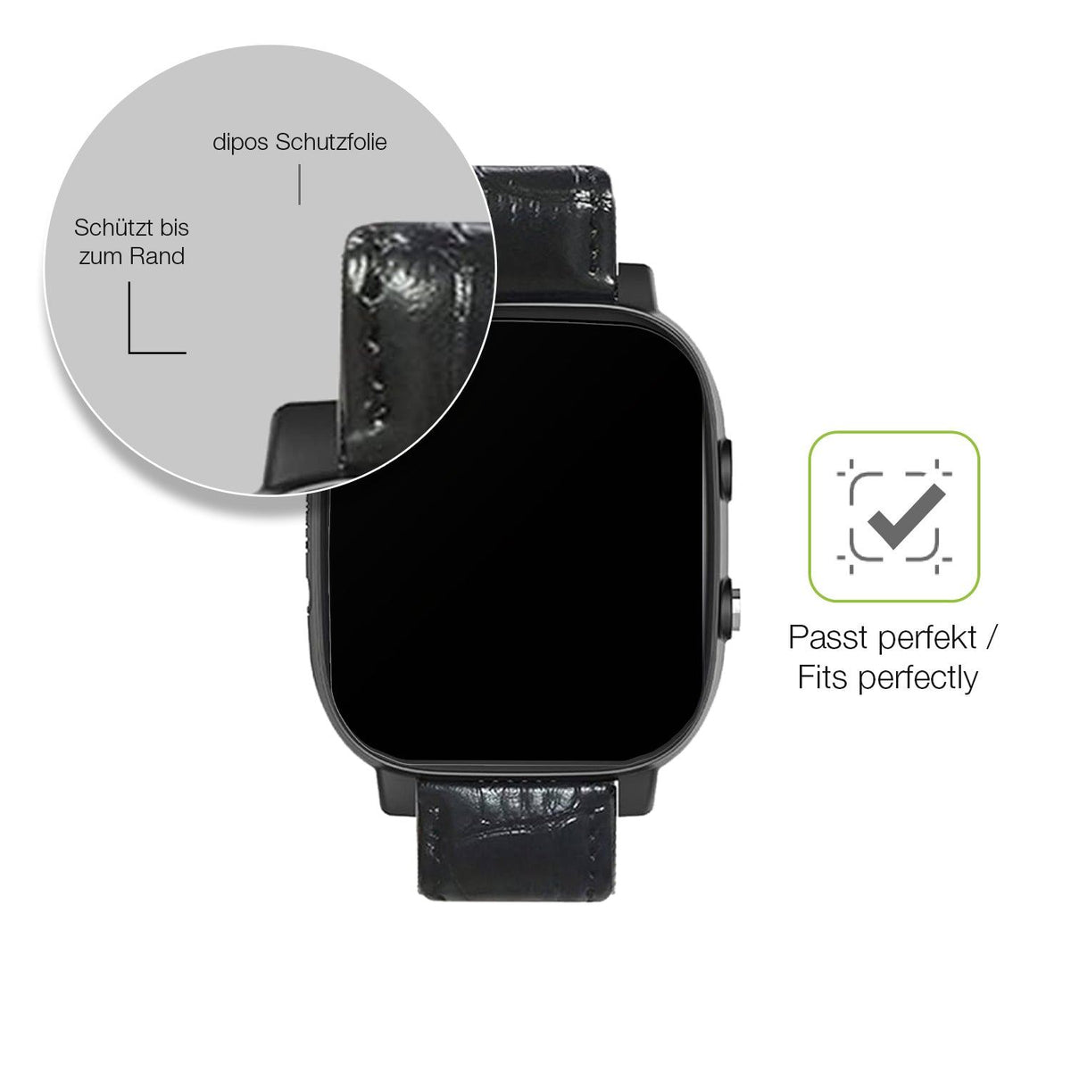 2x Full Cover matte Film for Weyot Notruf Smartwatch Screen Protector Anti-Shock