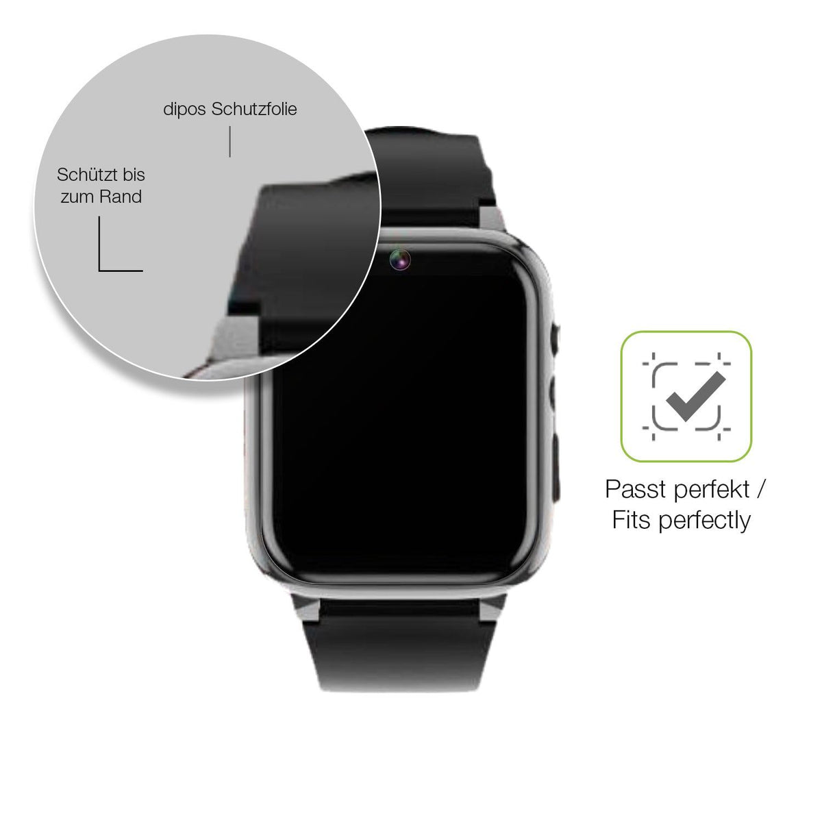 2x Full Cover matte Film for Winnes 24A08001 Smartwatch Screen Protector