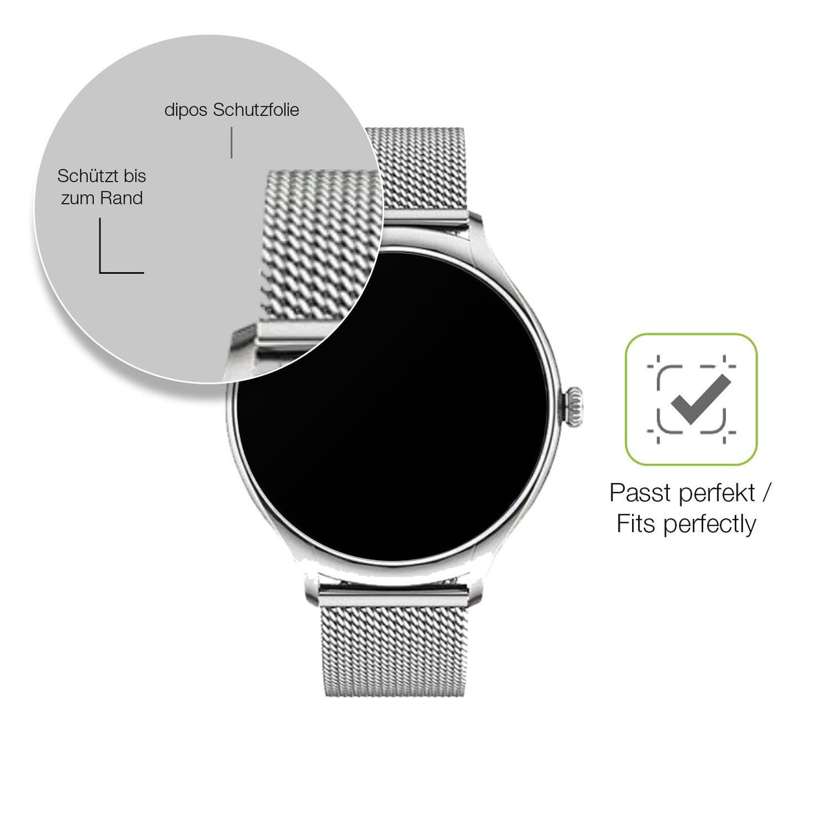 2x Full Cover matte Film for NONGAMX 1.27 Zoll Smartwatch Screen Protector