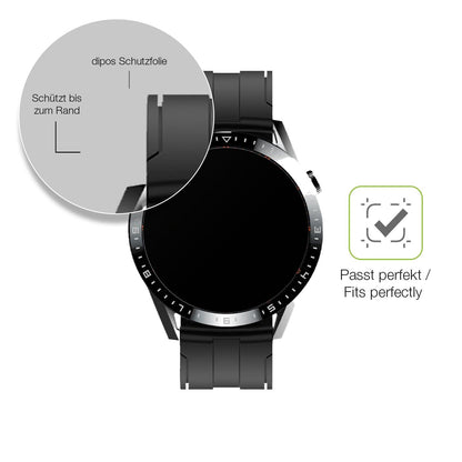2x Full Cover matte Film for Tracer Smartwatch SM9 Screen Protector Anti-Shock