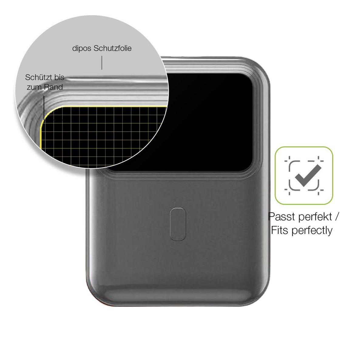 2x Full Cover matte Film for hganus PowerBank H5 Screen Protector Anti-Shock
