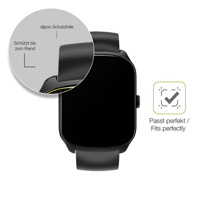2x Full Cover matte Film for YHE 1.95 Zoll Smartwatch Screen Protector