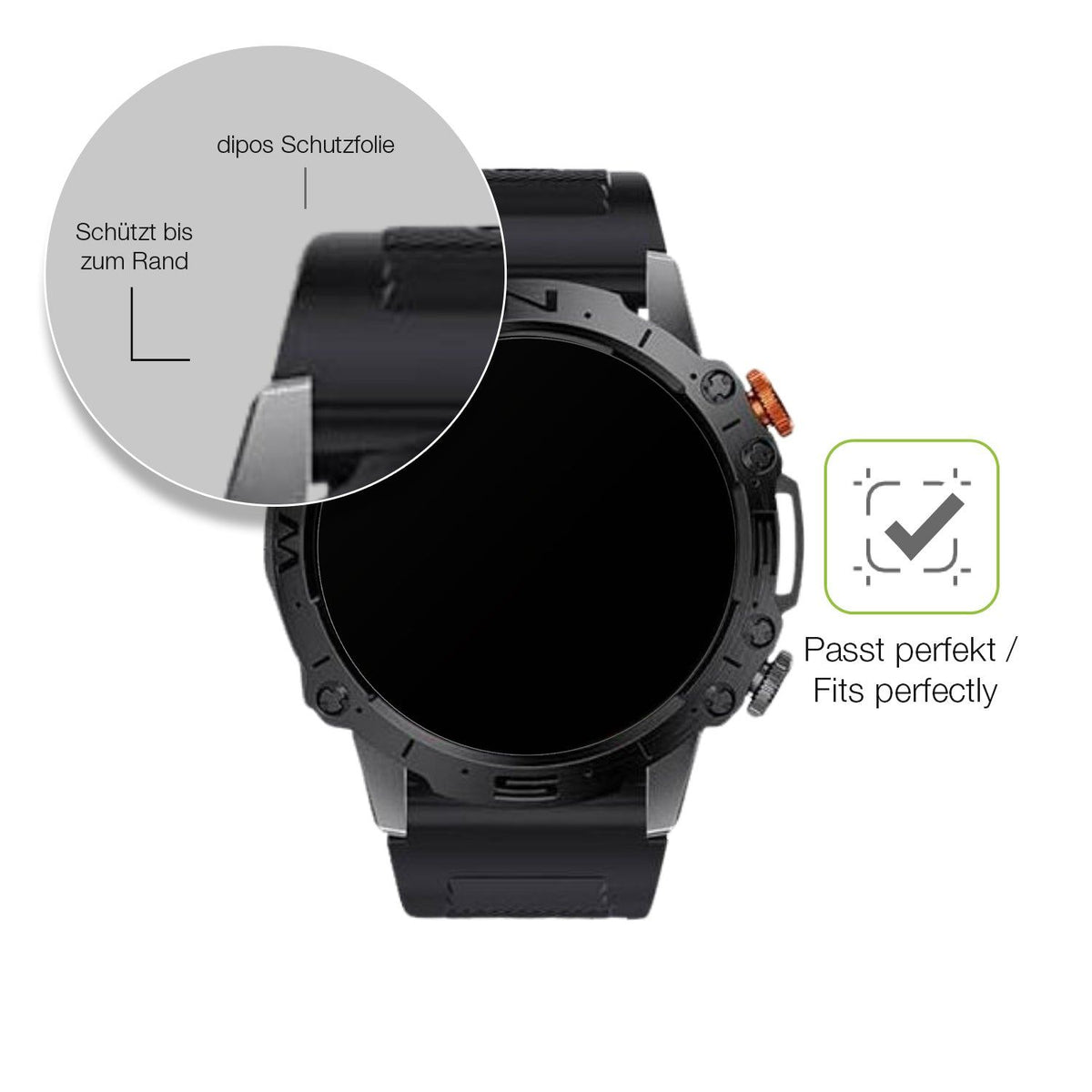 2x Full Cover matte Film for LIGE Smart Sports Watch I10 Screen Protector