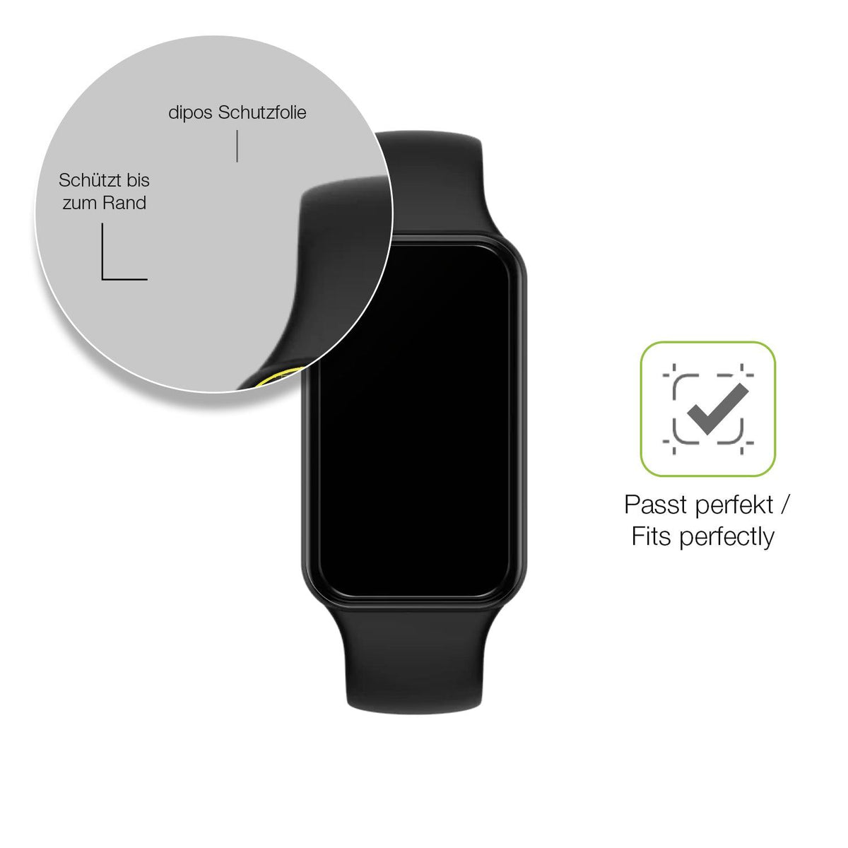 2x Full Cover matte Film for Huami Amazfit Band 7 Screen Protector Anti-Shock