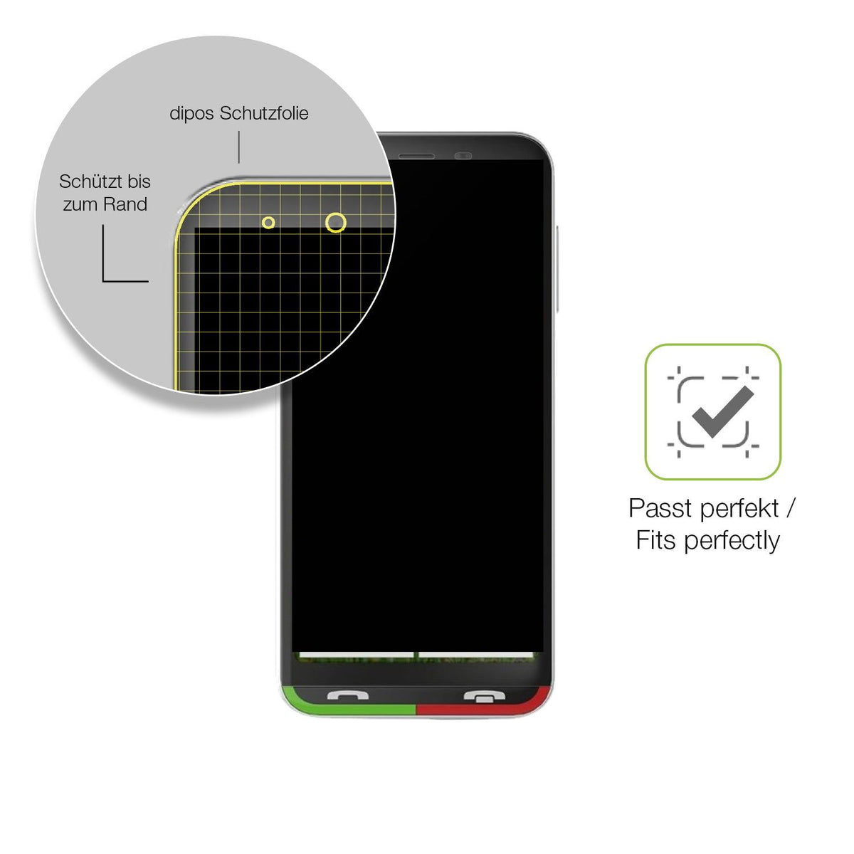 2x Full Cover matte Film for Emporia SUPEReasy Screen Protector Anti-Shock