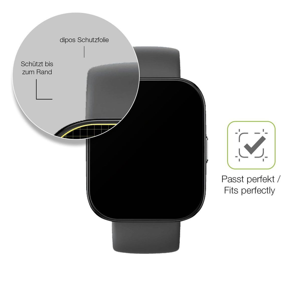 2x Full Cover matte Film for Amazfit bip5 38mm Screen Protector Anti-Shock
