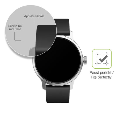 2x Full Cover matte Film for Withings Scanwatch 42mm Gen. 1 Screen Protector