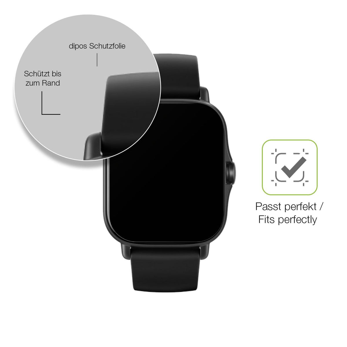 2x Full Cover matte Film for Amazfit Gts 2e Screen Protector Anti-Shock