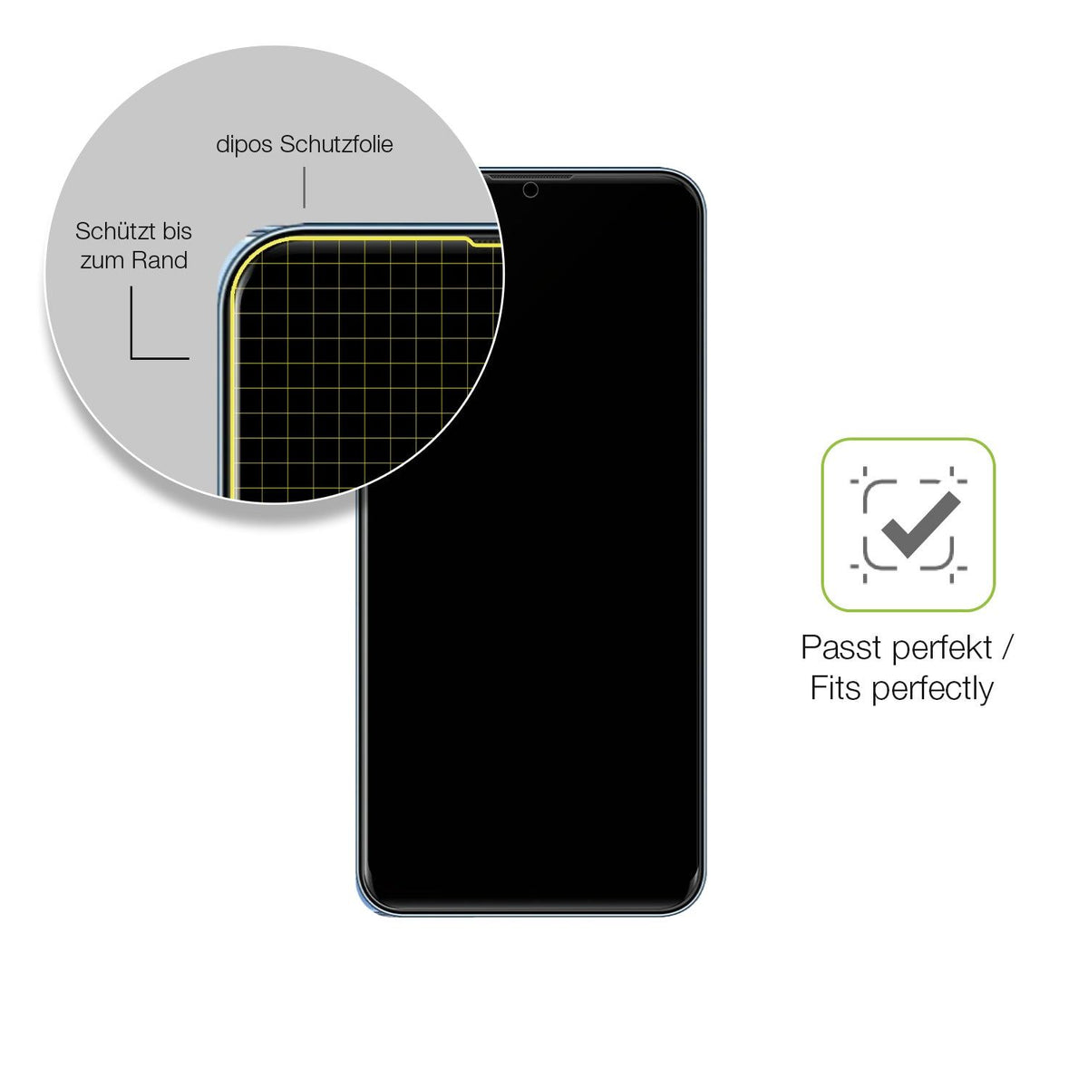 2x Full Cover matte Film for I Kall Z19 Prime Screen Protector Anti-Shock