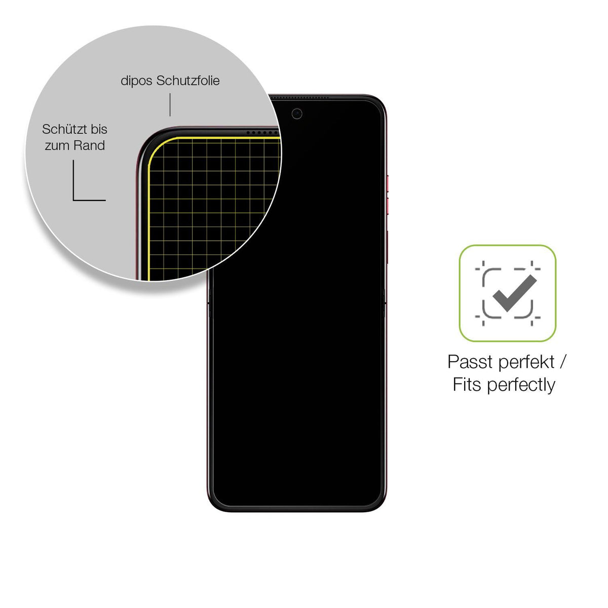 2x Full Cover matte Film for Motorola Razr 60 Innenseite Screen Protector