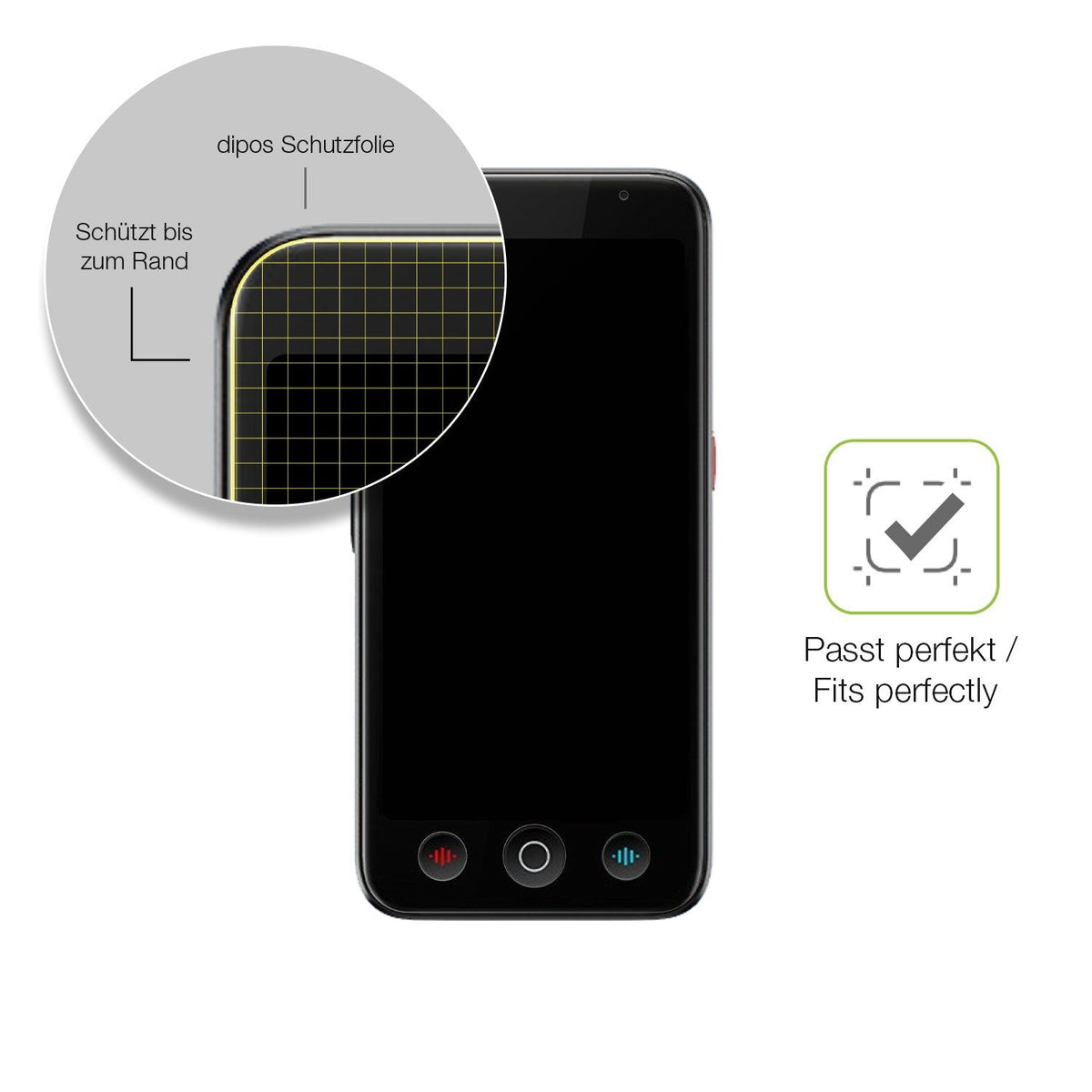 2x Full Cover matte Film for Kenfaith GWS53.0103 Translator Screen Protector