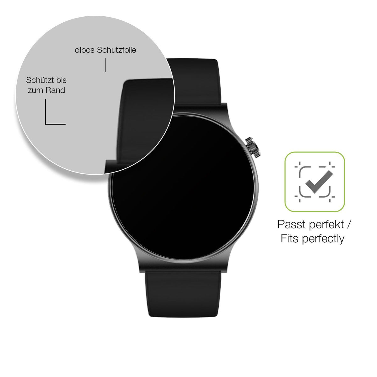 2x Full Cover matte Film for OOQE Watch CS PRO Screen Protector Anti-Shock