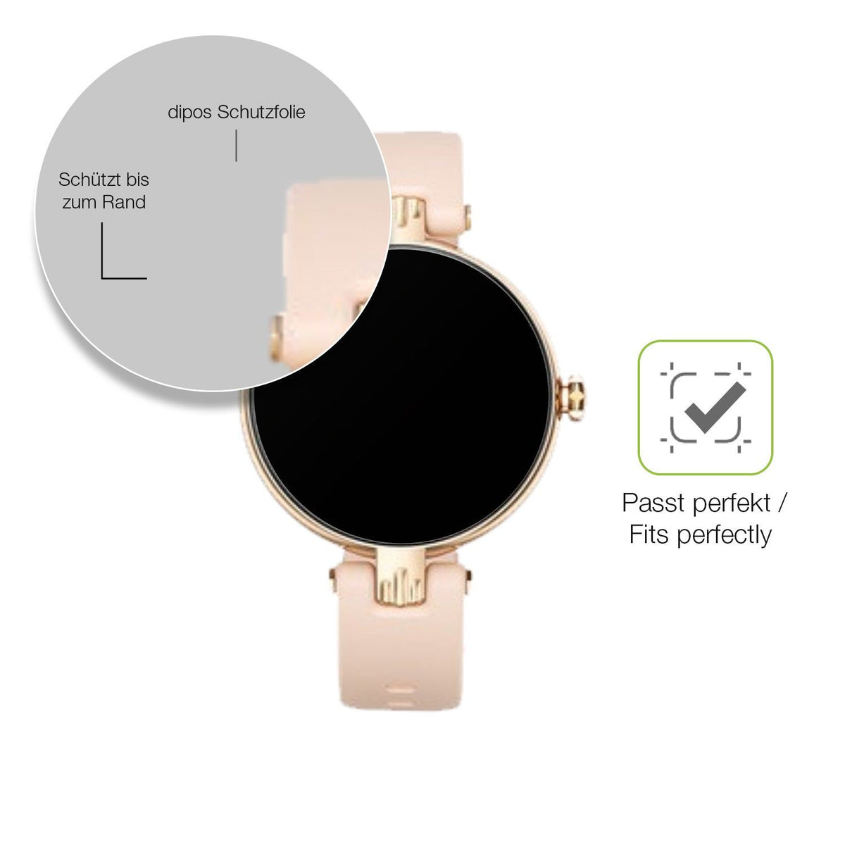 2x Full Cover matte Film for Sross Smartwatch 1.19 Zoll Screen Protector