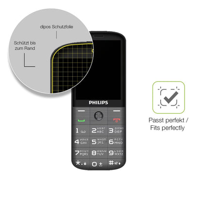 2x Full Cover matte Film for Philips Xenium E227 Screen Protector Anti-Shock