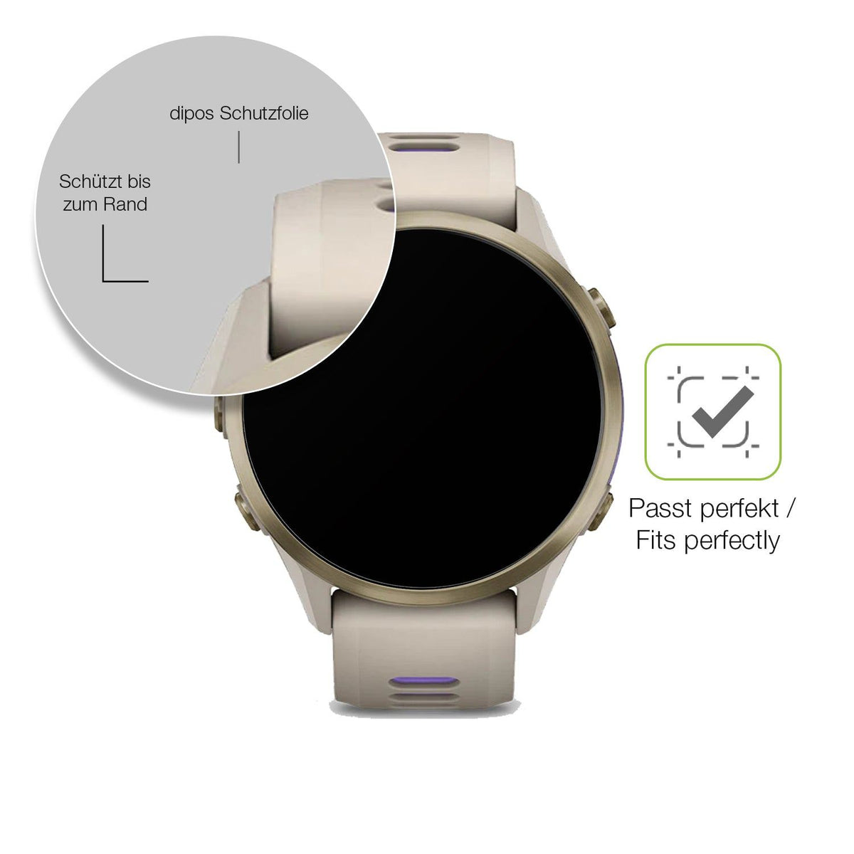 2x Full Cover matte Film for Garmin Forerunner 970 Screen Protector Anti-Shock