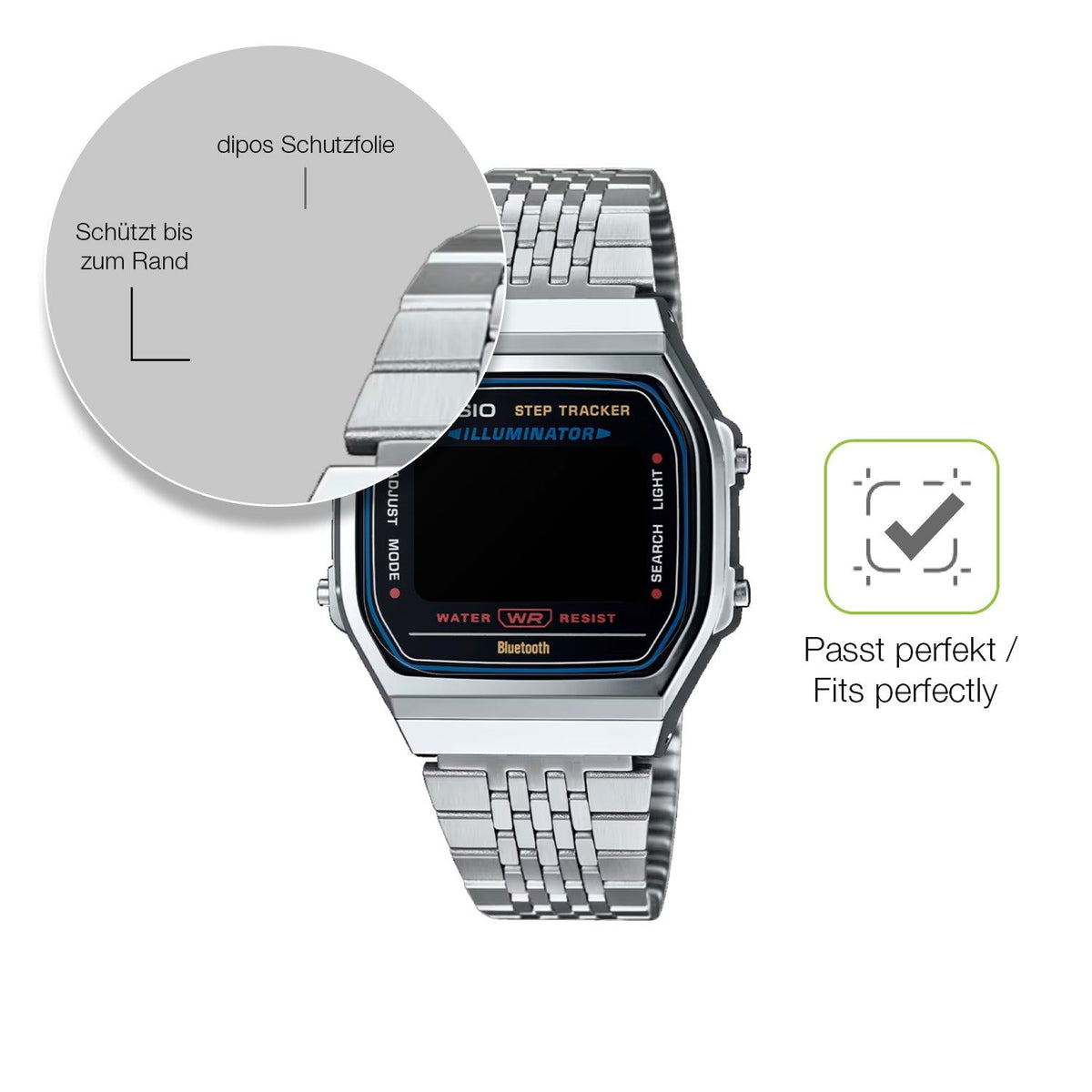 2x Full Cover matte Film for Casio Iconic ABL-100WE-1A Screen Protector