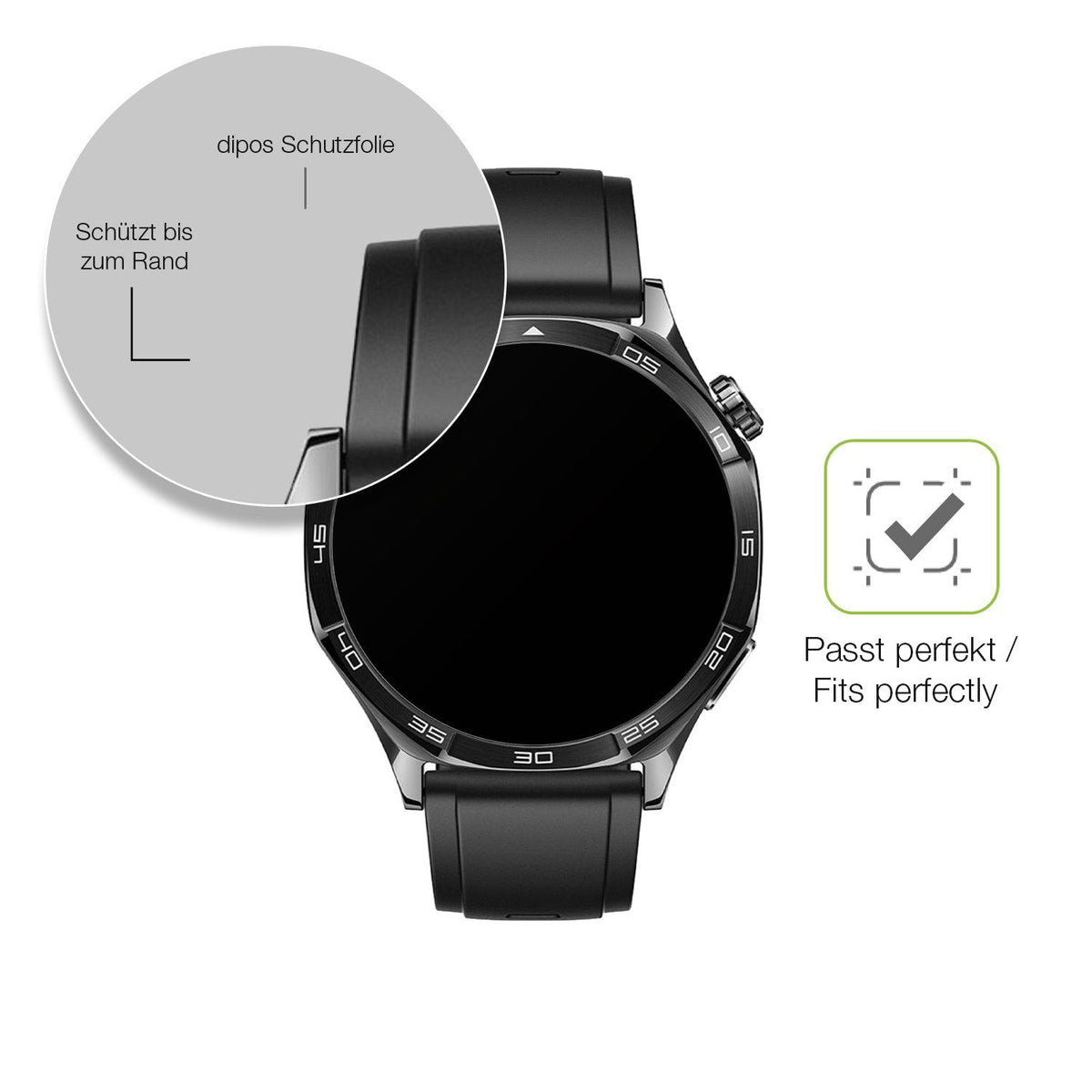 2x Full Cover matte Film for Huawei Watch 5 42mm Screen Protector Anti-Shock
