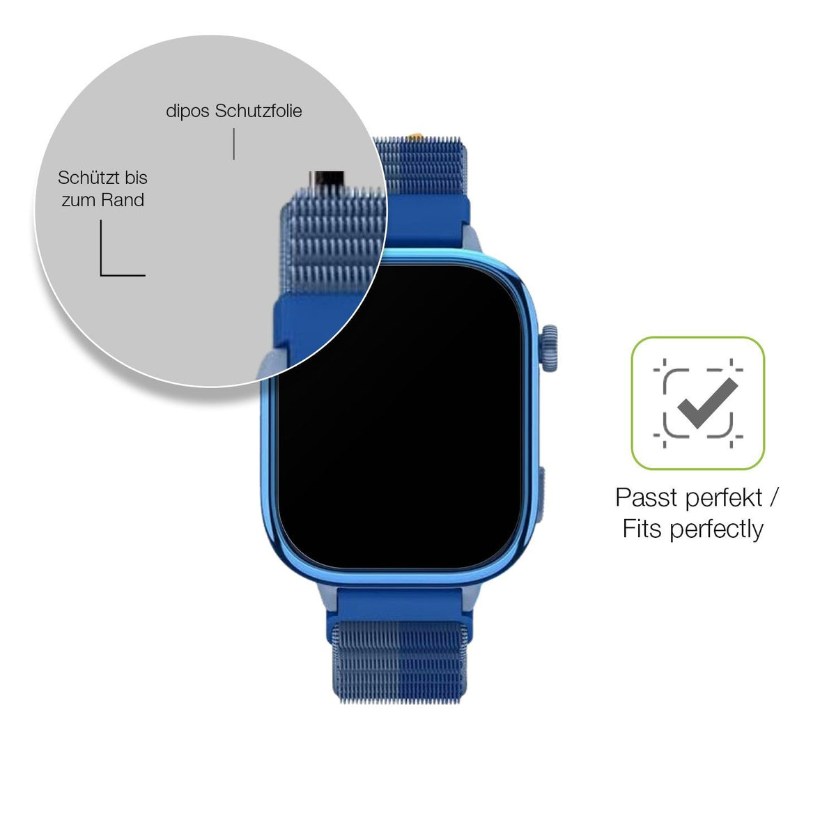 2x Full Cover matte Film for Sanorum T40 4G Smartwatch Screen Protector